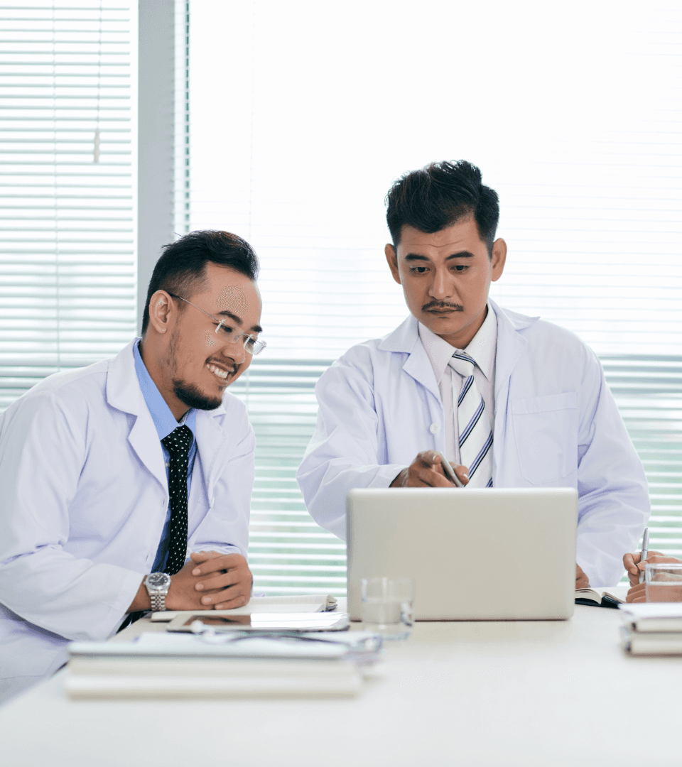 Doctors at desk